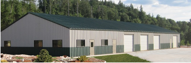 entire building showing matching wall panels, for metal wall repairs