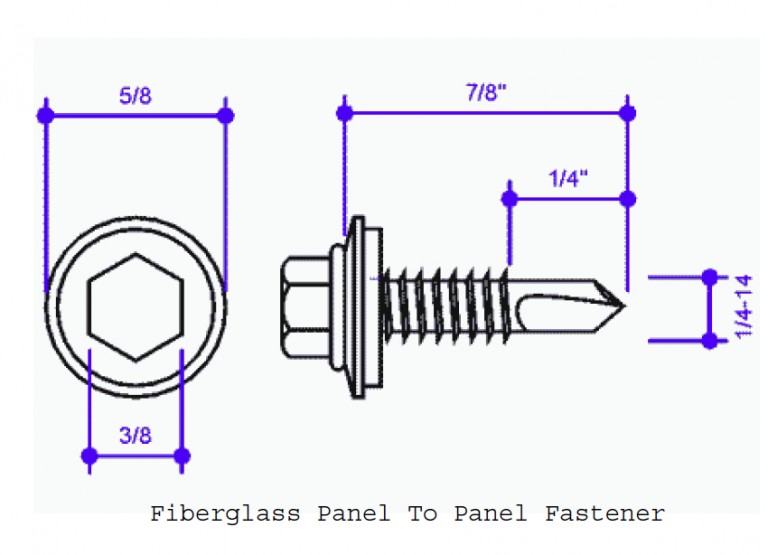 Fiberglass Self Drilling Screws Fasteners